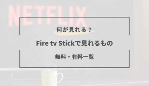 【2024年版】Fire TV Stickで見れるものは何？無料・有料で見れる動画配信サービスまとめ